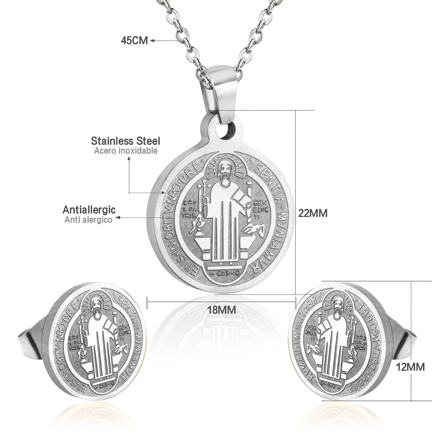 Tree of Life Jewelry Set – Stainless Steel Necklace & Earrings for Women