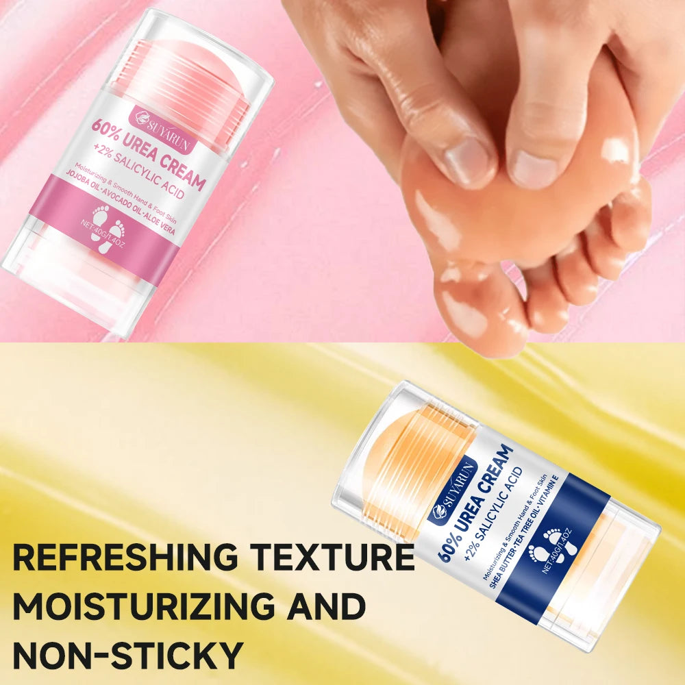 60% Urea Foot Cream Stick – Moisturizing, Exfoliating & Cracked Heel Repair for Dry Feet