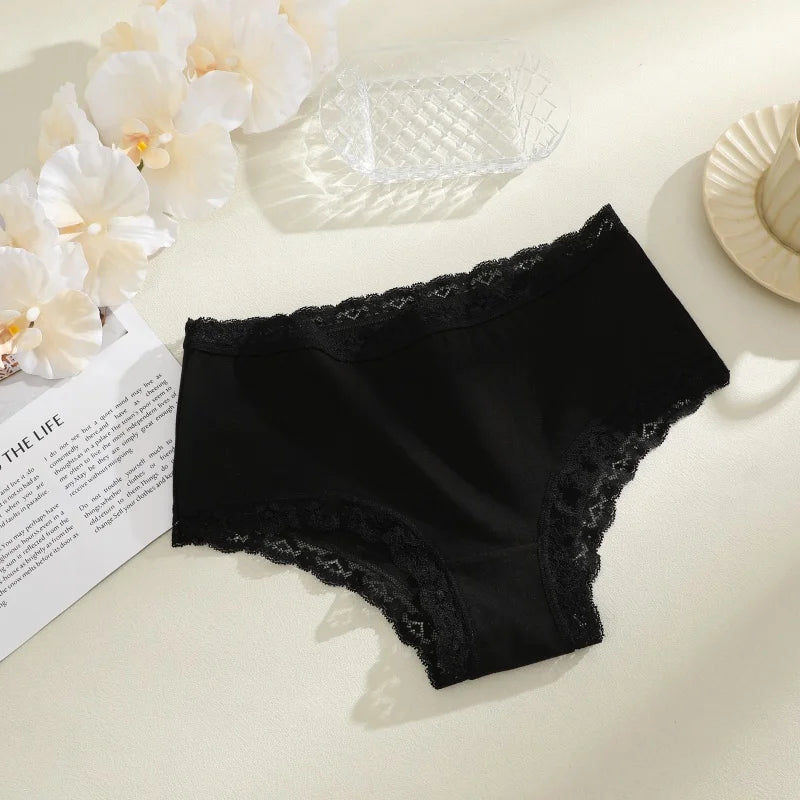 3-Pack Seamless Cotton Brief Panties – Breathable Low-Rise Underwear for Women (S–2XL, 8 Color Sets)