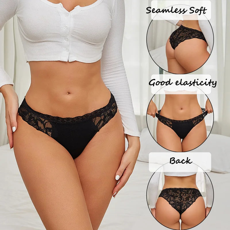 3-Pack Seamless Low-Rise Panties – Ice Silk Bikini Underwear for Women (XS–XL, 16 Color Sets)