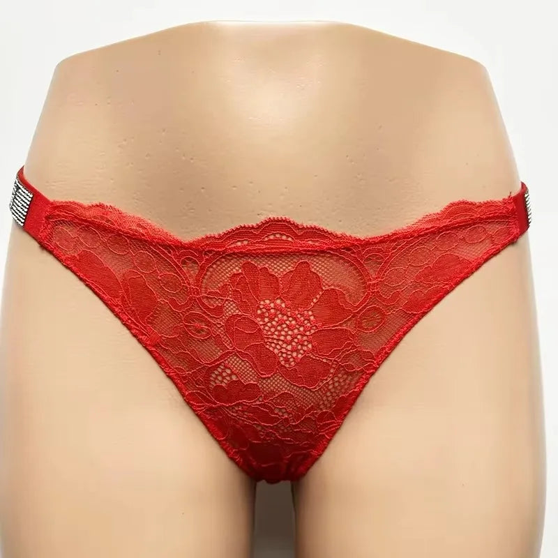 Women's Lace Thongs – Seamless High Waist Breathable Panties (1pc or 3pcs)