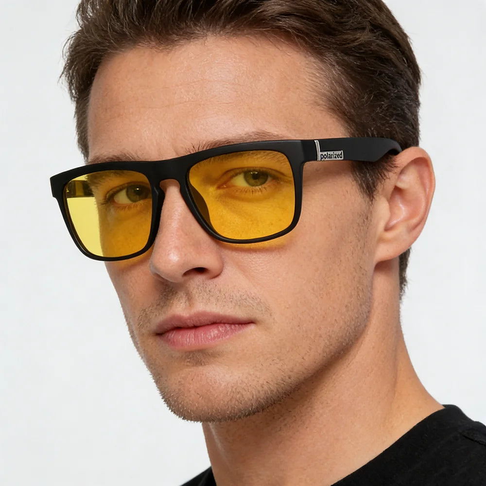 Yellow-Tinted Square Glasses | 4 Frame Colors