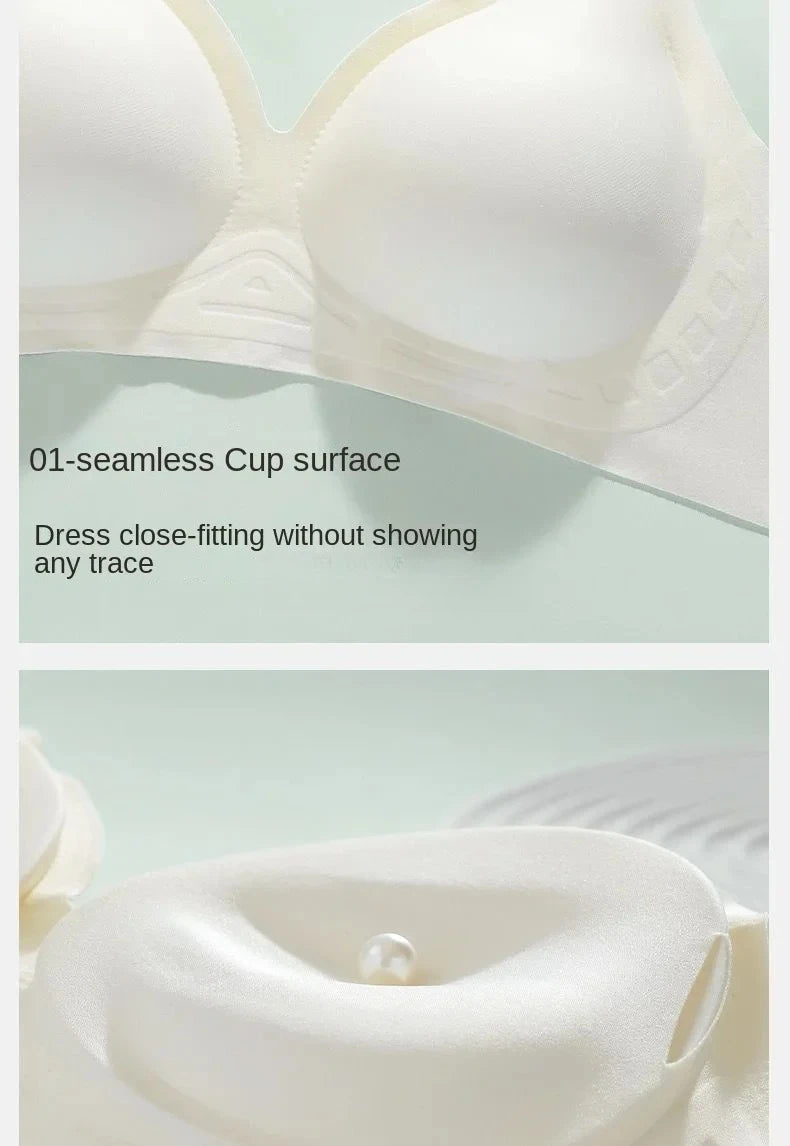 Women's Thickened Push Up Bra for Small Chest | Wireless Seamless Invisible Lift Bra (32–38, A–B Cup)