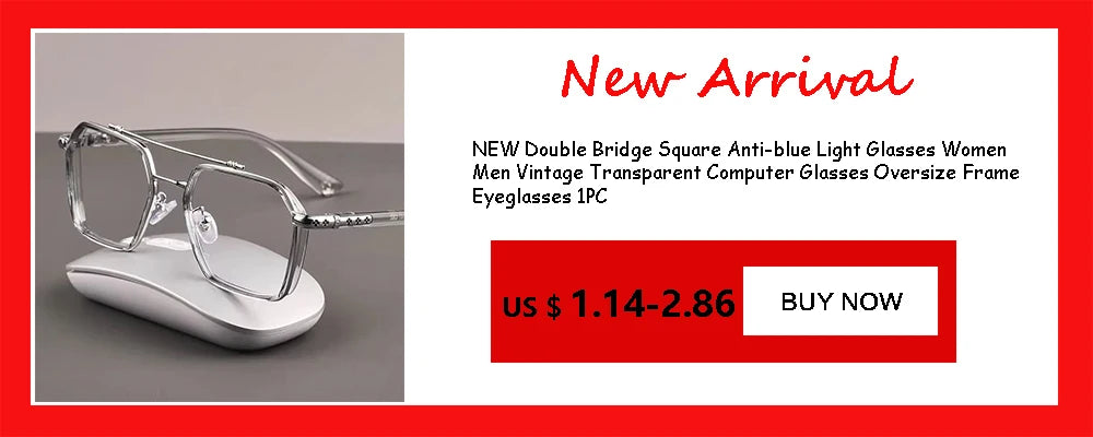 Oversized Square Clear-Lens Glasses | Unisex Statement Frames