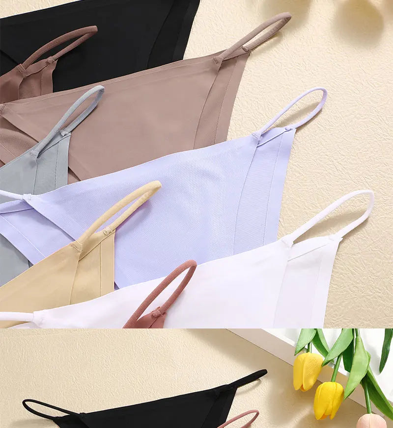 FINETOO 3Pcs Seamless Ice Silk Underwear New Color Sexy Thin Strap Briefs Girls Low Waist Breathable Panties No Trace Lingerie