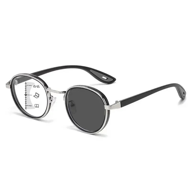 Round Progressive Photochromic Reading Glasses | +1.00 to +4.00