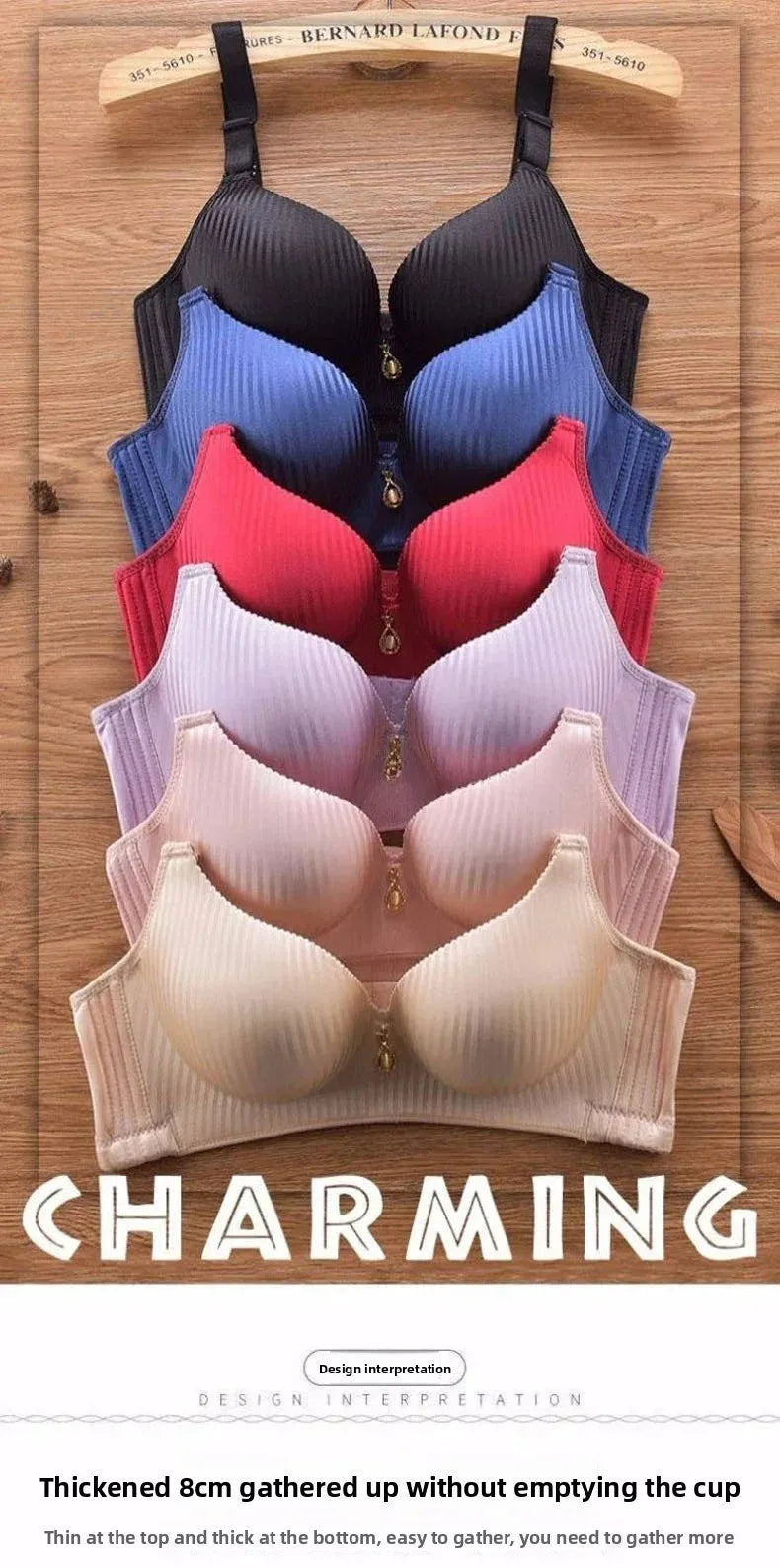 Women's 8CM Thick Padded Push Up Bra | Wireless Seamless T-Shirt Bra for Small Chest (32–38)