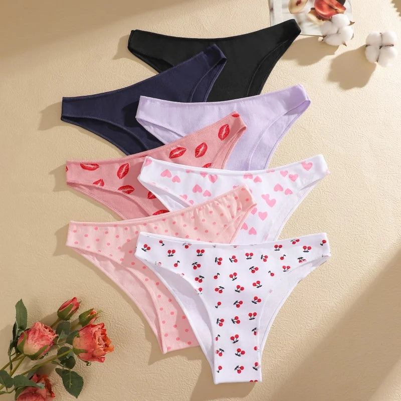 4-Pack Cotton Low-Rise Briefs – Soft Breathable Everyday Underwear for Women (M–2XL, 19 Color Sets)