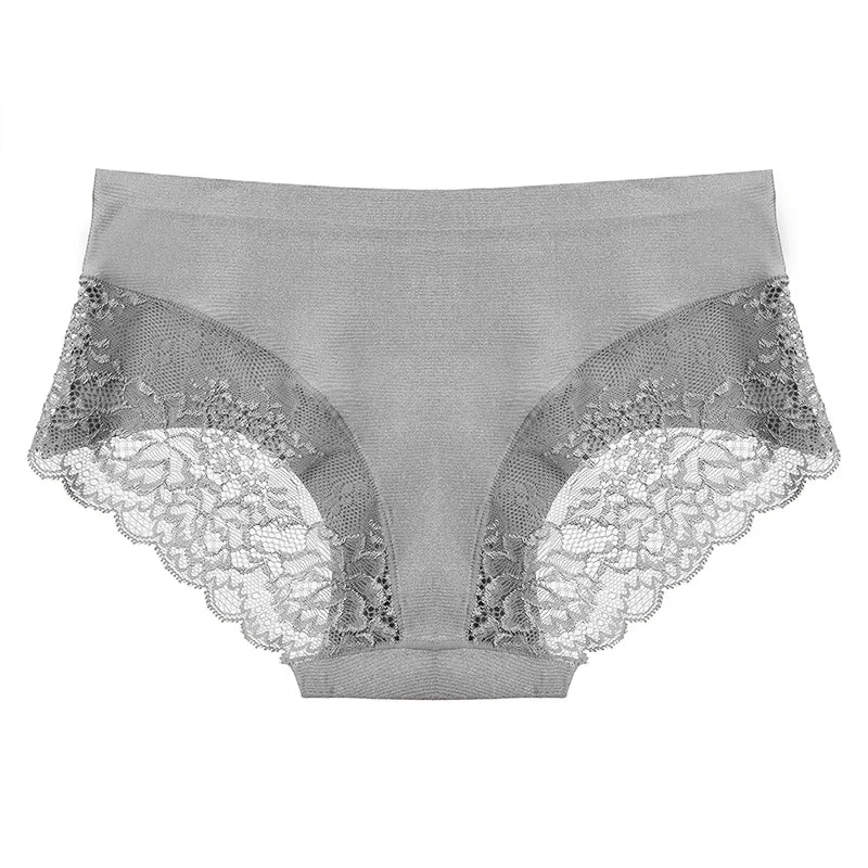 3-Pack Lace Panties Set – Soft, Stretchy Low-Rise Briefs for Women | M–4XL