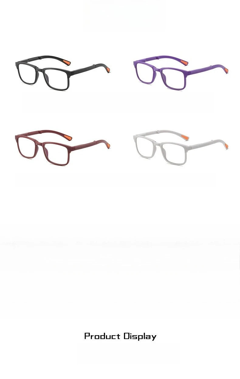 Folding Square Reading Glasses | Optional Case | +1.00 to +4.00