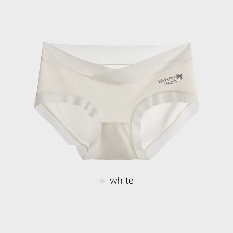 3pcs Seamless Maternity Underwear Plus Size Ice Silk Breathable Low Rise Belly Support Maternity Panties Pregnancy Underwear