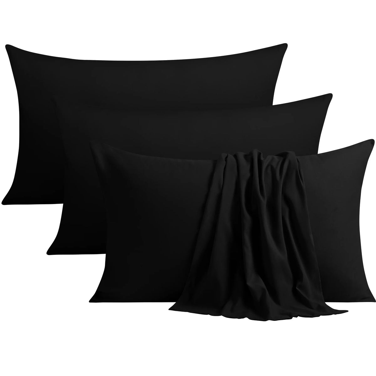 4-Pack Microfiber Pillowcases with Envelope Closure