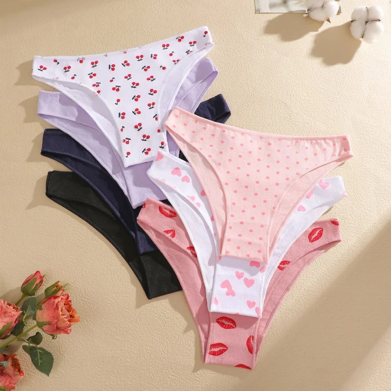 4-Pack Cotton Low-Rise Briefs – Soft Breathable Everyday Underwear for Women (M–2XL, 19 Color Sets)