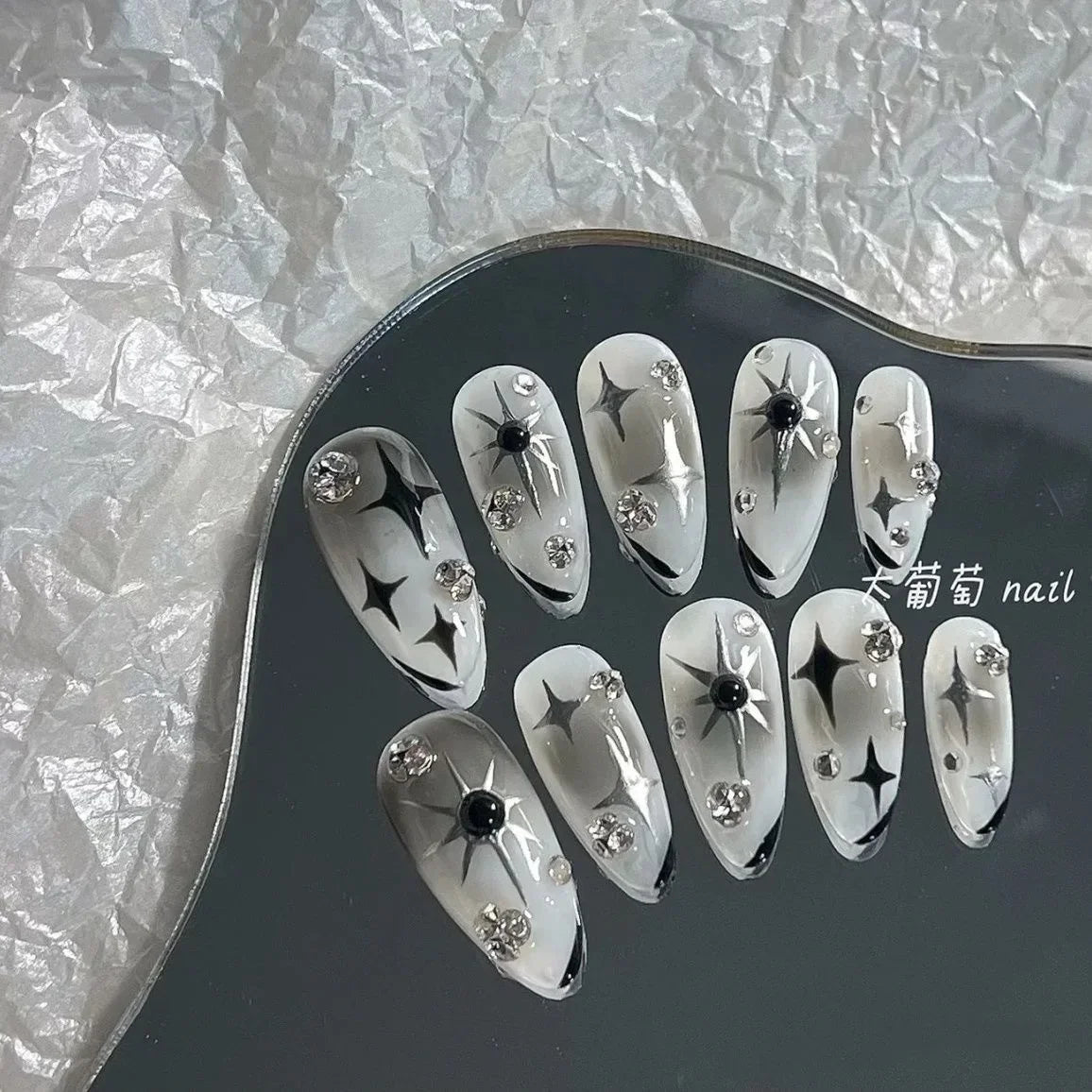 Summer Fruit Press-On Nails – Handmade 3D French Almond 10-Piece Kit
