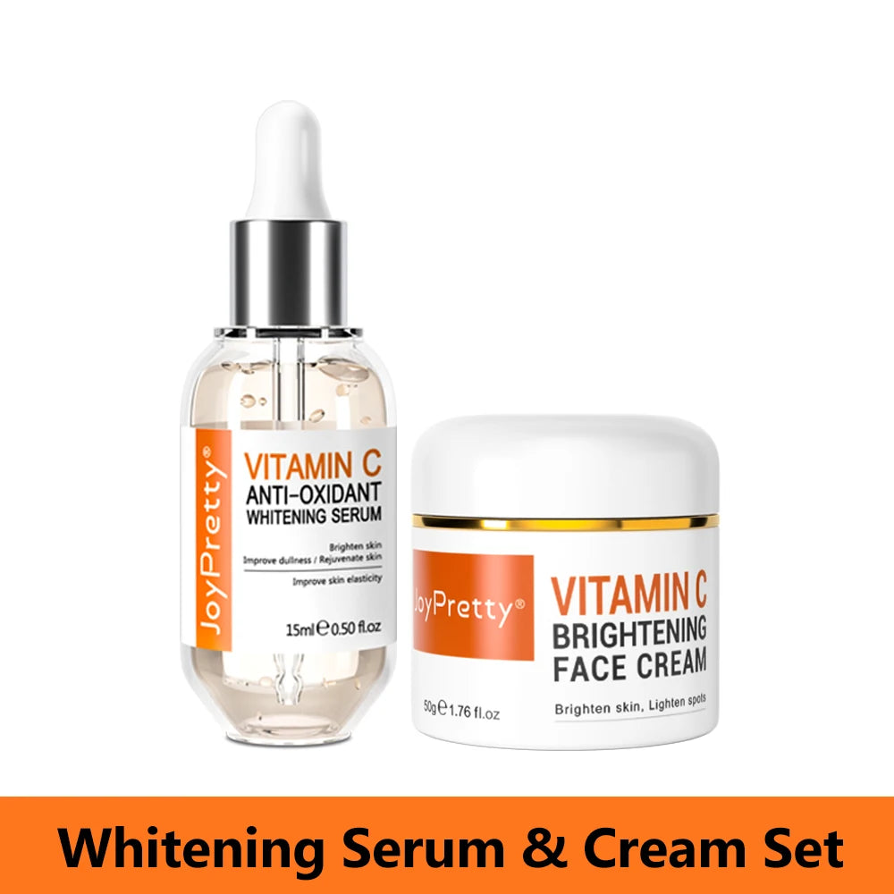 Vitamin C Brightening Skincare Set – Dark Spot Removal, Whitening & Deep Hydration