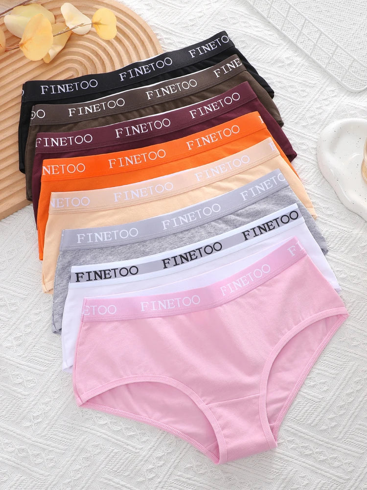 6-Pack Cotton Logo Waistband Bikini Briefs — Low-Rise Breathable Sport Panties