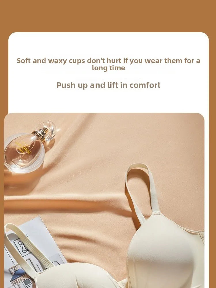 Women's 10CM Extreme Push Up Bra for AA/A Cup | Anti-Sagging Side-Smoothing Wireless Bra | Seamless Invisible T-Shirt Bra for Small Bust (32–38 / 70–85)