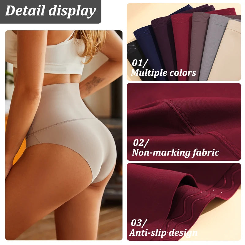 Women's High Waist Seamless Bodyshaper Briefs | Soft Cotton Crotch Shapewear Panties (S–3XL)