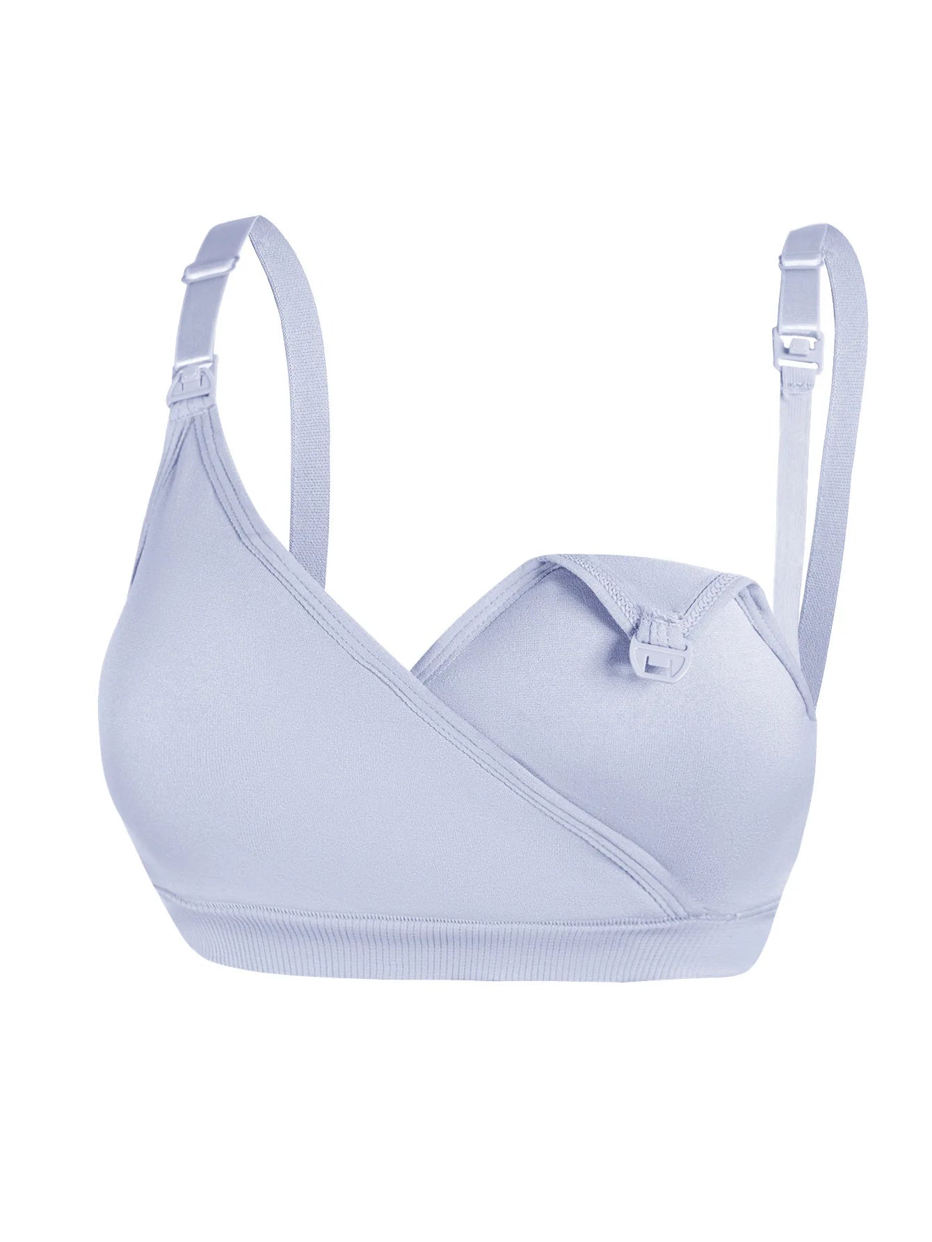 Wire-Free Maternity Nursing Bra Nylon Seamless Front Closure Breastfeeding Comfort Adjustable Support Soft Pregnancy Underwear