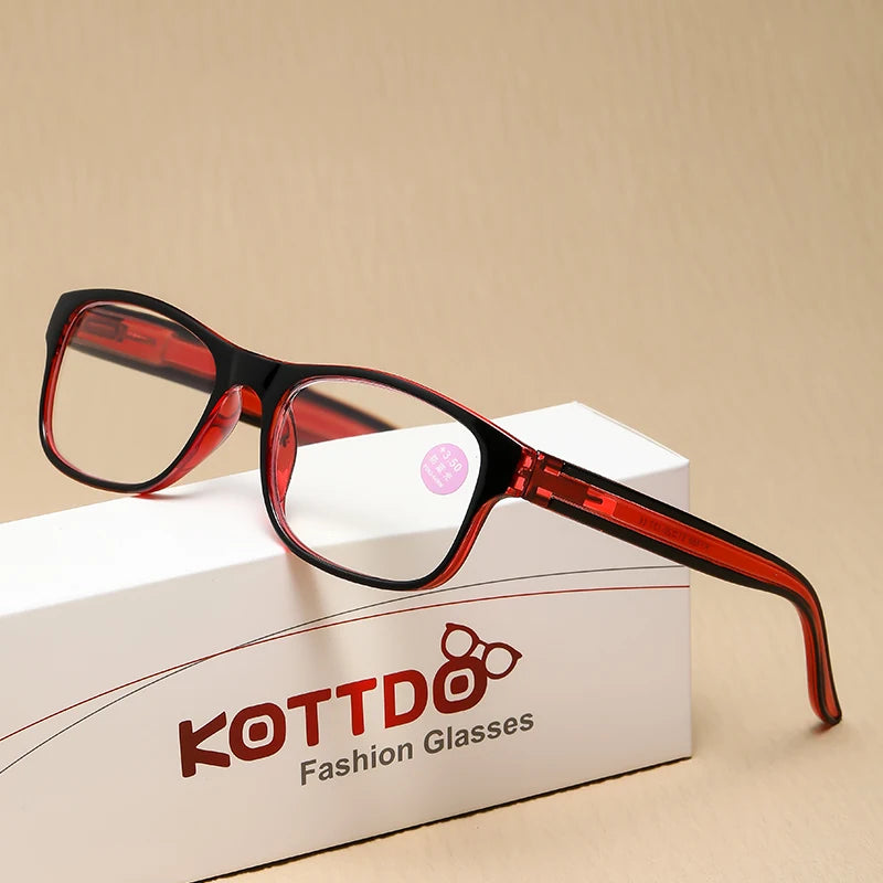 Square Reading Glasses | 4 Frame Colors, +1.00 to +4.00