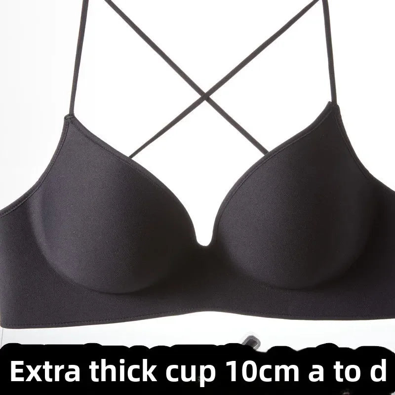 Women's Wireless Push Up Bra – Seamless No Side Fat, Invisible Back