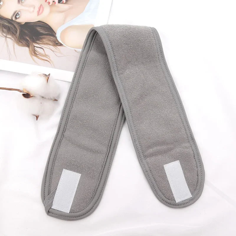 Women Spa Wide Hairband Adjustable Head Band Yoga Bath Shower Makeup Wash Face Cosmetic Headband Soft Toweling Hair Accessories