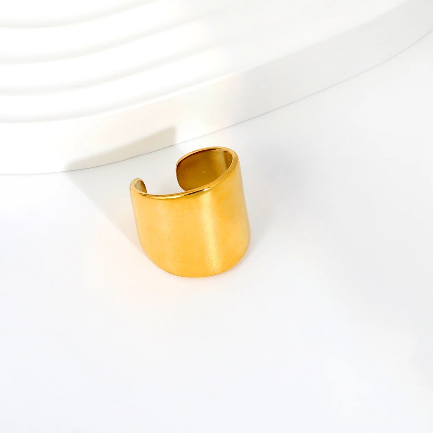 Zircon Ear Cuff – Minimalist 18K Gold-Plated Stainless Steel Clip Earring