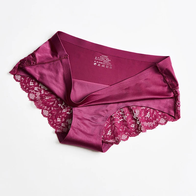 3-Pack Lace Panties Set – Soft, Stretchy Low-Rise Briefs for Women | M–4XL