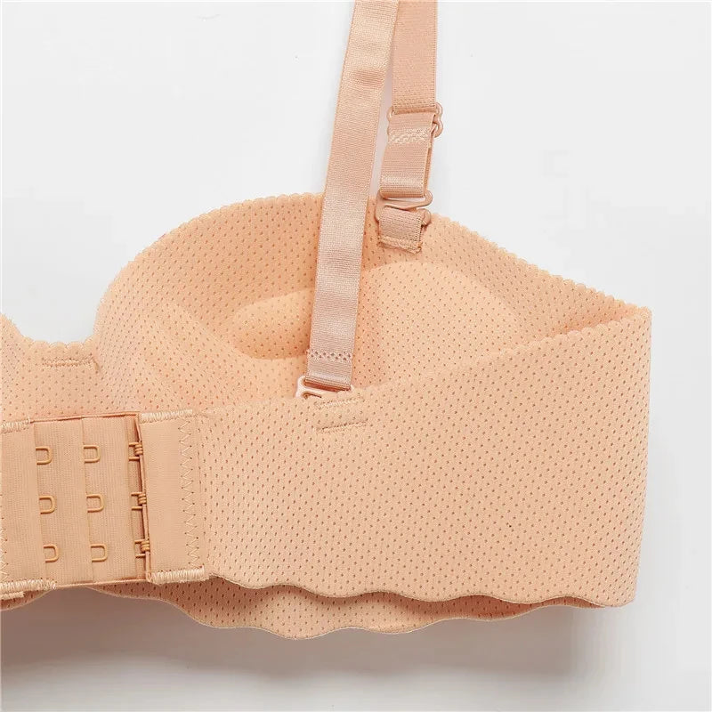 Seamless Push-Up Bralette — Wire-Free Padded Bra with Detachable Straps