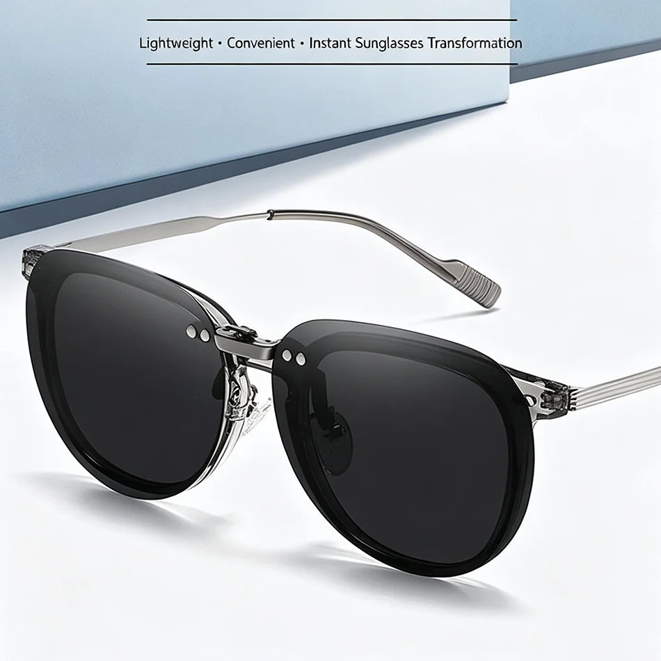 Oval Clip-On Sunglasses | 7 Lens Options