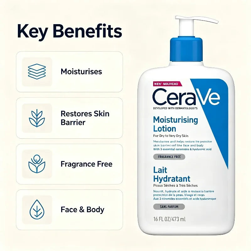 CeraVe Moisturizing Lotion for Face & Body – 473ml