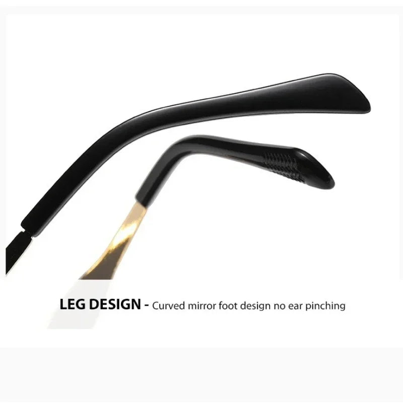 Retro Small Oval Metal Sunglasses | Gold & Black | Myopia Options