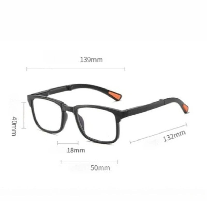 Folding Square Reading Glasses | Optional Case | +1.00 to +4.00