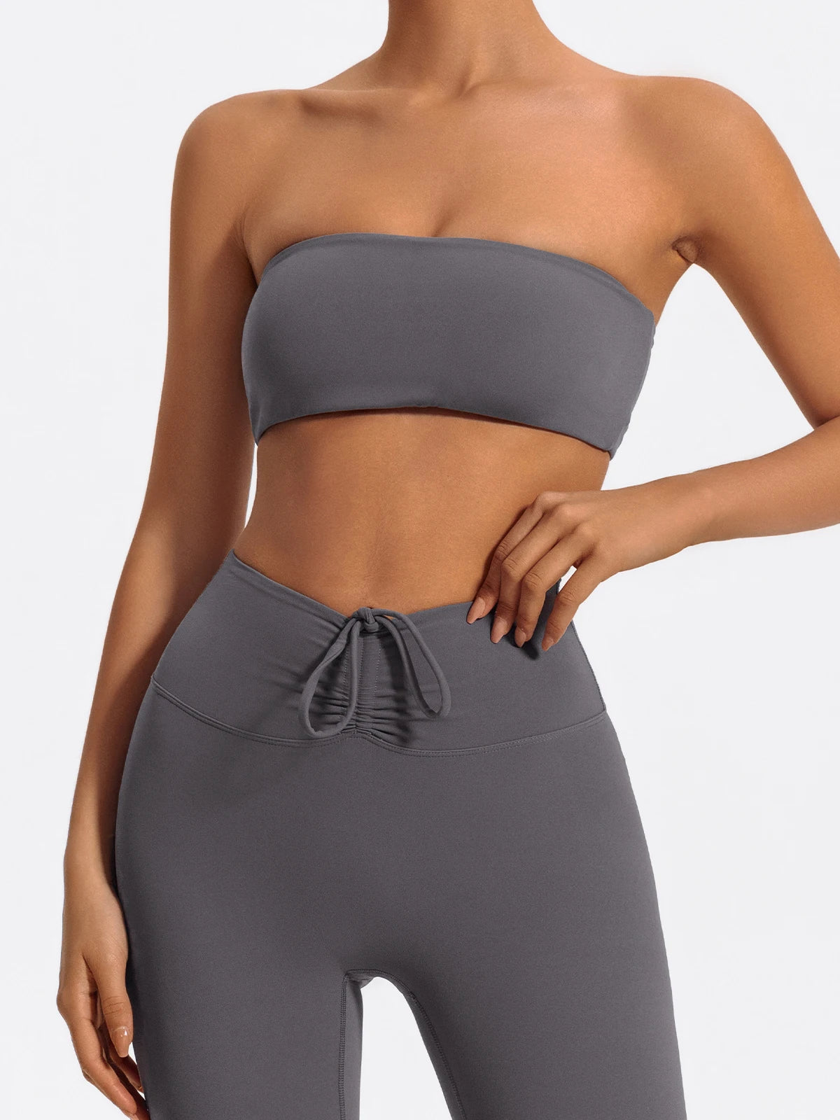 Women’s 2-Piece Workout Set – Strapless Sports Bra & Leggings for Yoga, Gym & Running