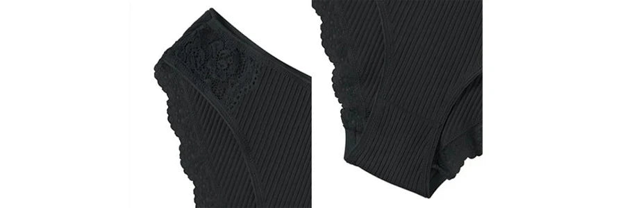 FINETOO 7PCS Cotton Underwear Women's Panties Set Comfort Underpants Floral Lace Briefs For Woman Sexy Low-Rise Pantys Intimates