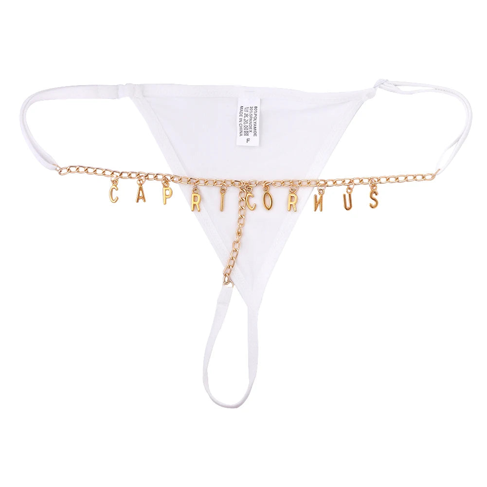 Personalized Name Alphabet Waist Body Chain — Crystal Letter Body Jewelry