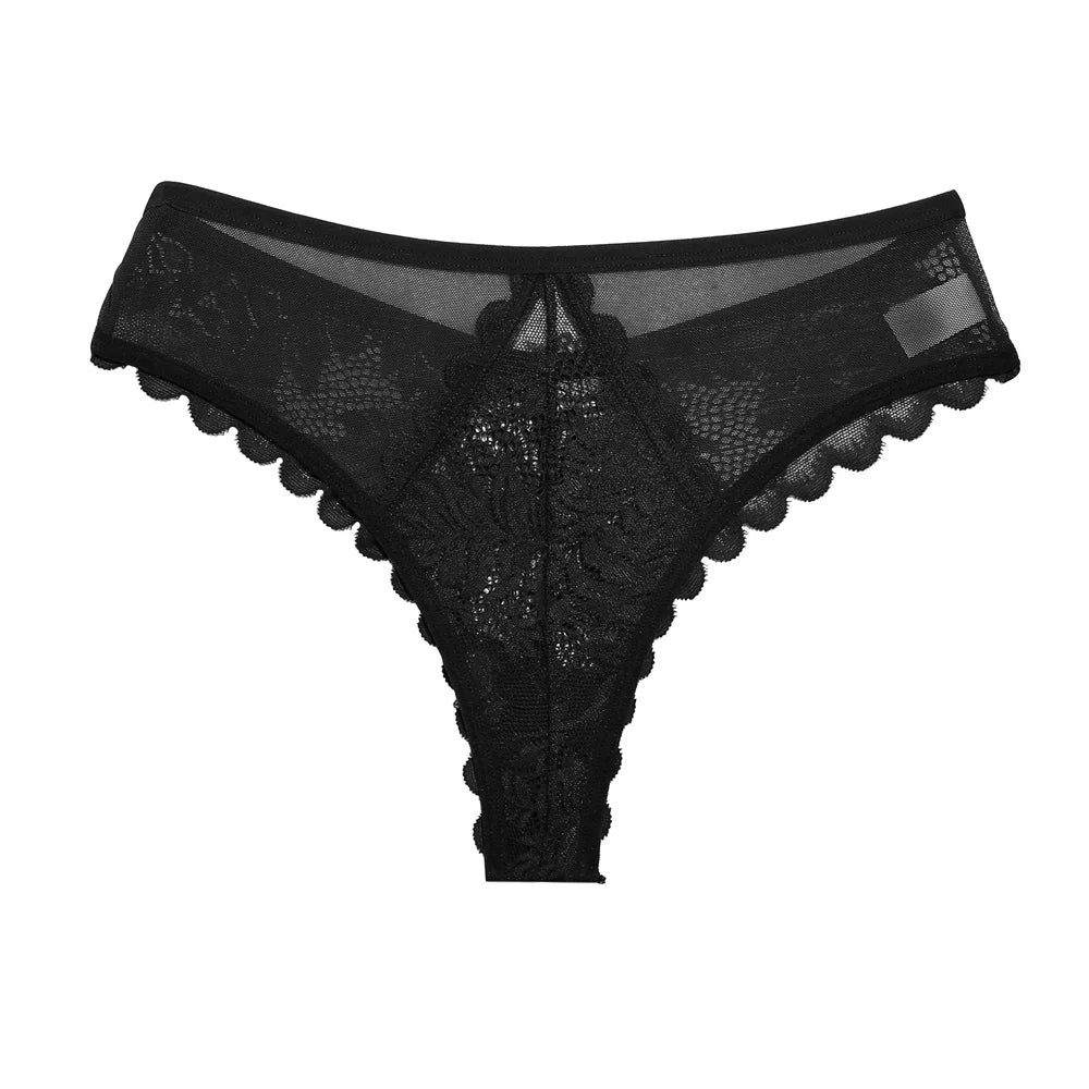 Women's Mesh Lace G-String Thong | Sheer Patchwork Sexy Underwear (S–XL)