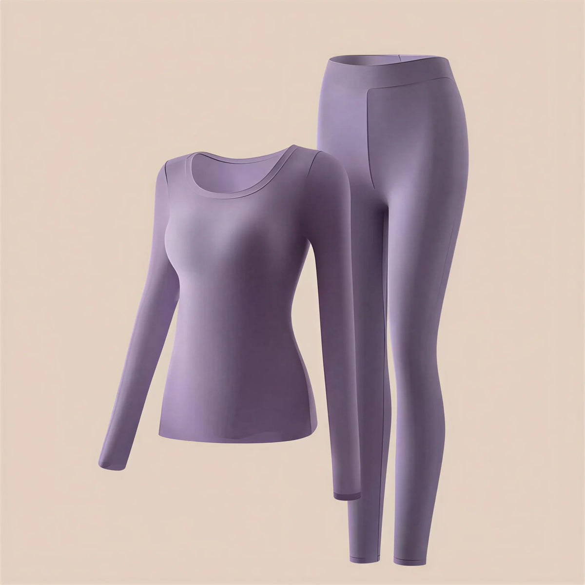 Thermal Underwear Set for Women – High-Elasticity Skin-Tight Warm Base Layer, Autumn/Winter (L–XL, 4 Colors)