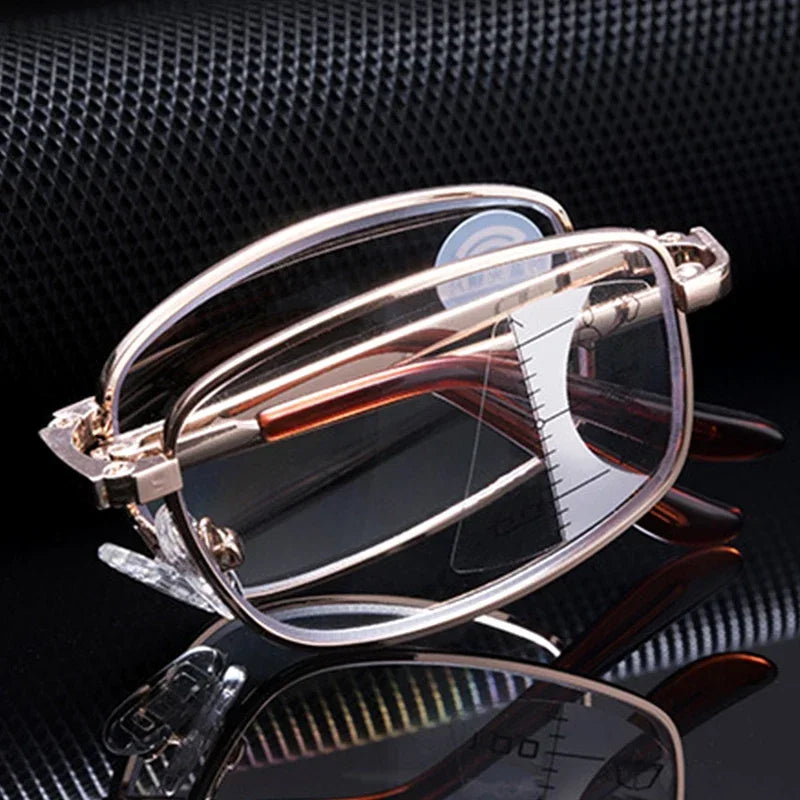 Foldable Reading Glasses | Gold-Tone Frame, +1.00 to +4.00