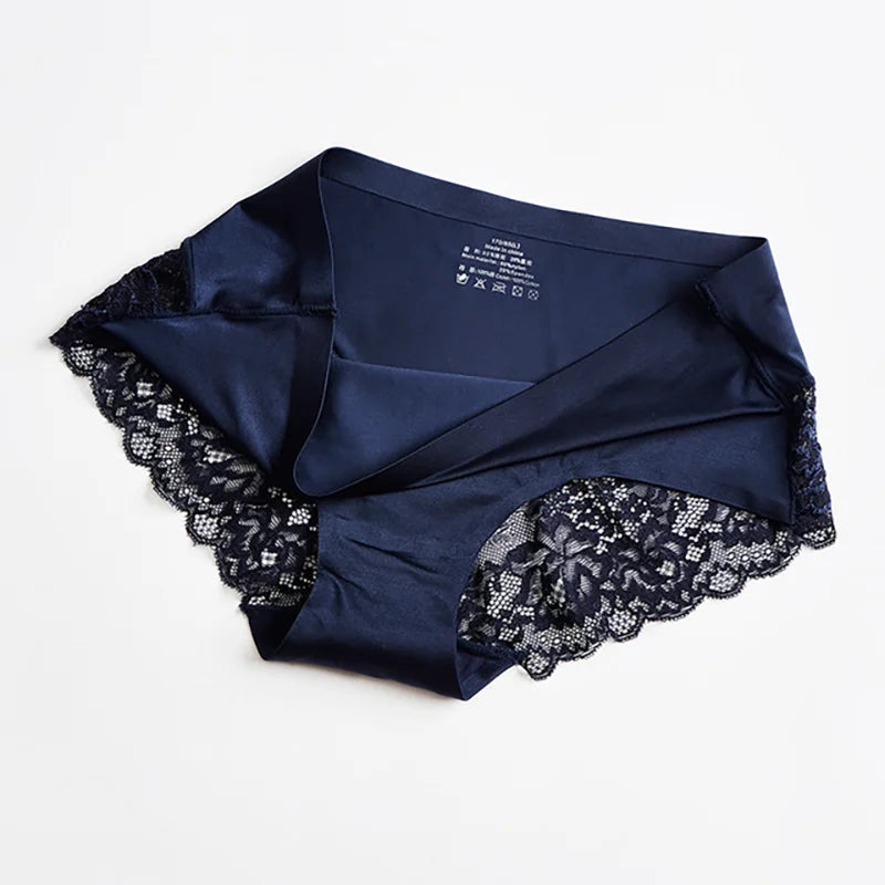 3-Pack Lace Panties Set – Soft, Stretchy Low-Rise Briefs for Women | M–4XL