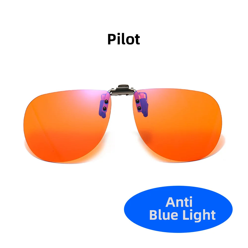 Orange Flip-Up Clip-On Lenses | Pilot or Square