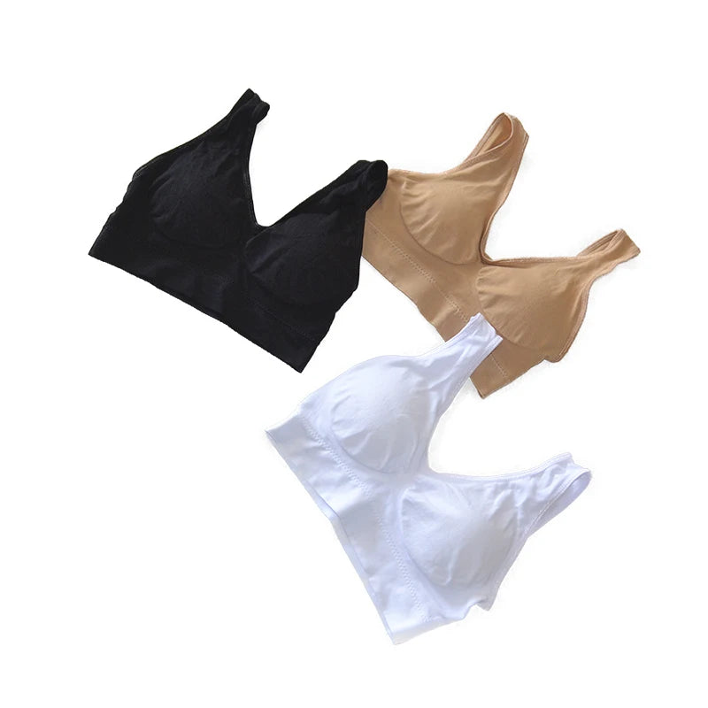 Women's Seamless Push-Up Sports Bra – Wire-Free Padded Vest Bralette | Gym Fitness Running