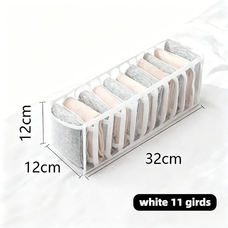 Clothes Organizer for Socks Home Separated Underwear Storage Box Bra Organizing Breathable Mesh Bag Foldable Laundry Basket