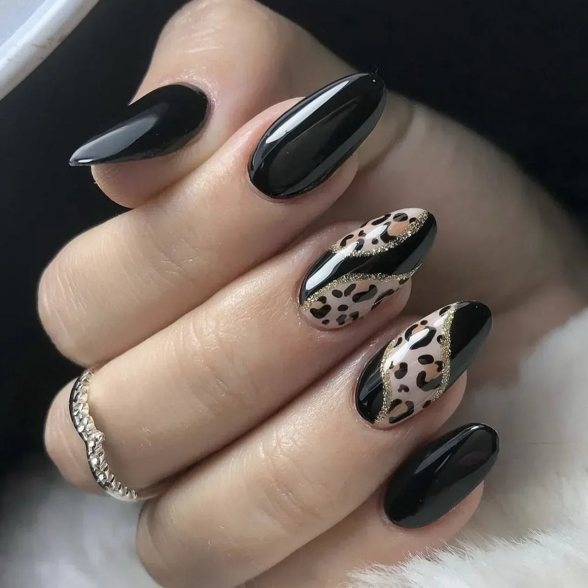 Long Coffin Press-On Nails with Glue – Nude, Pink & Color Designs, 24 Pieces