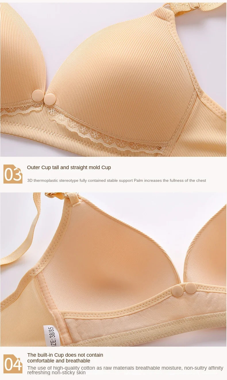 Plus Size Maternity Nursing Bras Solid Breastfeeding Bra Pregnant Women Underwear Pregnancy Breast Feeding Bra Clothes Lactancia