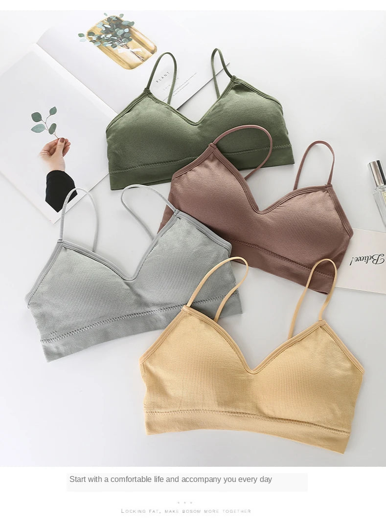 Women's Backless V-Neck Sports Bra – Seamless Push-Up Bralette | Yoga & Sleep