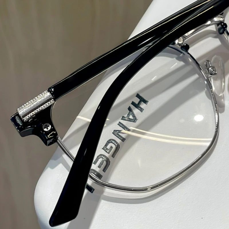 Square Metal Photochromic Glasses | Myopia Lens Options