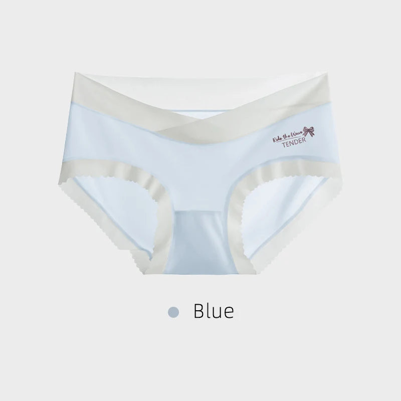 3pcs Seamless Maternity Underwear Plus Size Ice Silk Breathable Low Rise Belly Support Maternity Panties Pregnancy Underwear