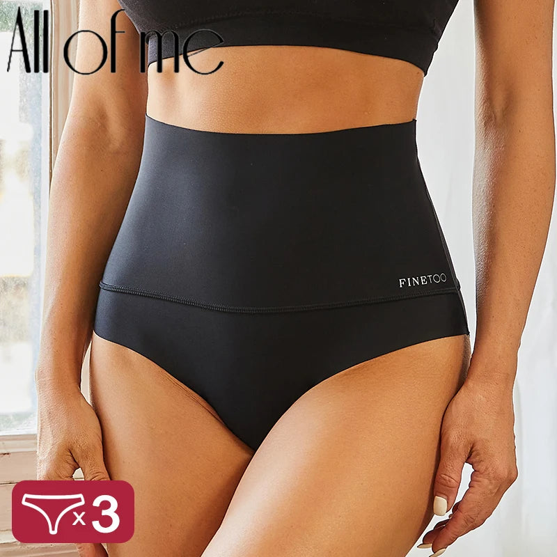 Women's Seamless High Waist Shapewear Panties – 3-Piece Set | Tummy Control Slimming Bodyshaper (S–XL)