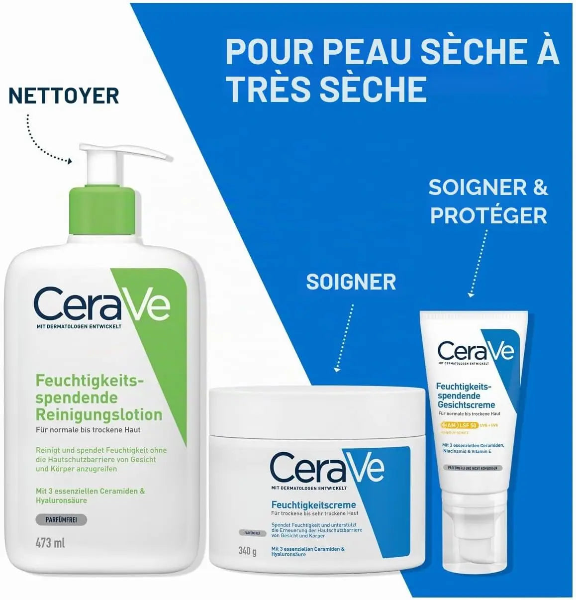 CeraVe Moisturizing Cream for Face & Body – Dry Skin Care